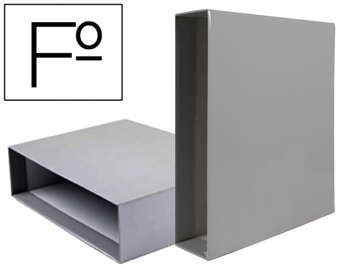 [2072772] LIDERPAPEL - CAJA ARCHIVADOR DE PALANCA Cartón FOLIO DOCUMENTA LOMO 82MM COLOR GRIS (Ref.CZ19)