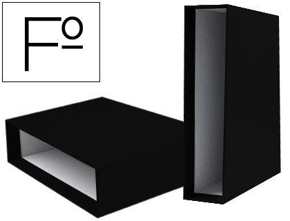 [2072767] LIDERPAPEL - CAJA ARCHIVADOR DE PALANCA Cartón FOLIO DOCUMENTA LOMO 82MM COLOR NEGRO (Ref.CZ14)