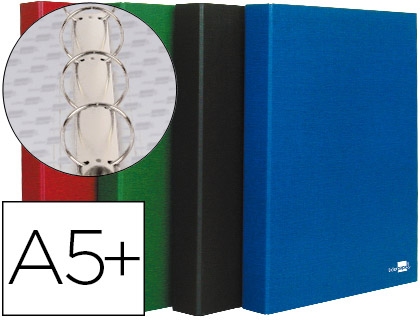 [2053885] LIDERPAPEL - CARPETA DE 4 ANILLAS 25MM REDONDAS CUARTO Cartón FORRADO PAPER COAT 4 COLORES SURTIDOS (Ref.CA45)