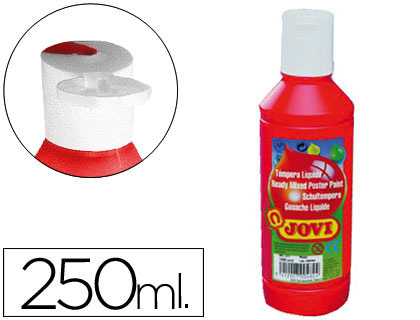 [2051922] JOVI - TEMPERA LIQUIDA ESCOLAR 250 ML BERMELLON (Ref.50207)