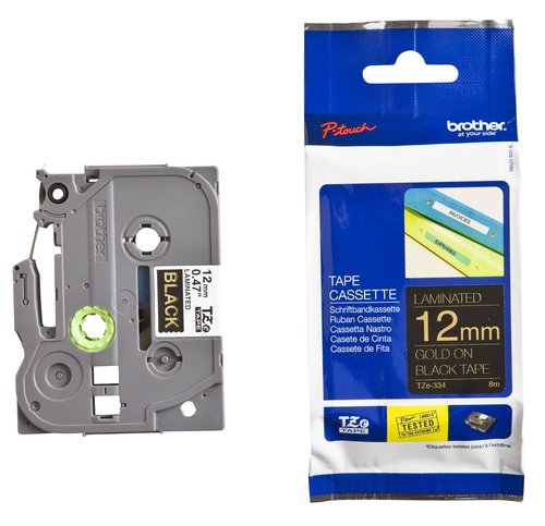 [9044454] BROTHER - Cinta Rotuladora LAMINADA ORGF/BK 8M 12 (Ref.TZE334)