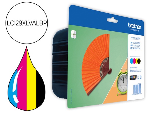 [9072832] BROTHER - Cartuchos ORIGINALES Inyección De Tinta LC129XL 4CL PK4 (Ref.LC129XLVALBP)