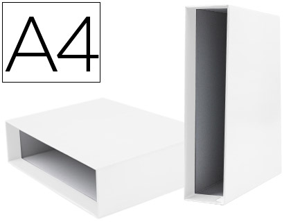 [2072782] LIDERPAPEL - CAJA ARCHIVADOR DE PALANCA Cartón DIN-A4 DOCUMENTA LOMO 82MM COLOR BLANCA (Ref.CZ29)