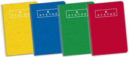 [1913132] ENRI - Cuaderno Status Espiral Fº 215X310 80H 70G 4X4/M T.Dura (Ref.400088607)