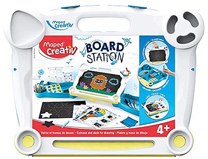 [2156555] MAPED - Maletin creativ escritorio con pizarra doble cara actividades y dibujos borrables 26 piezas (Ref. 907025)
