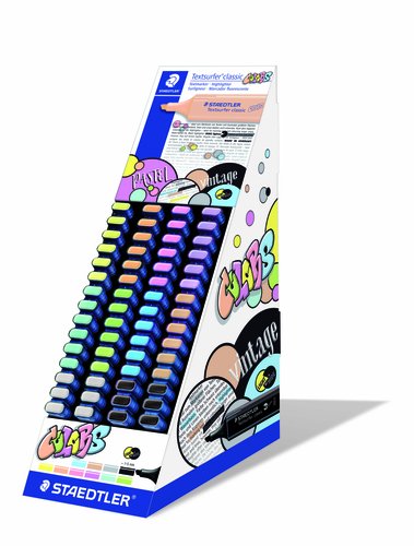 [9936455] STAEDTLER - MARCADOR FLUOR 364 TEXTSURFER CLASSIC PASTEL&VINTAGE EXPOSITOR de 60 (Ref.364 CCA60)