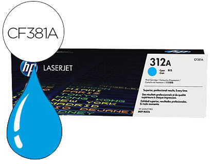 [9077733] HP ( HEWLETT PACKARD ) - Toner Laser ORIGINALES 312A Cyan (Ref.CF381A)