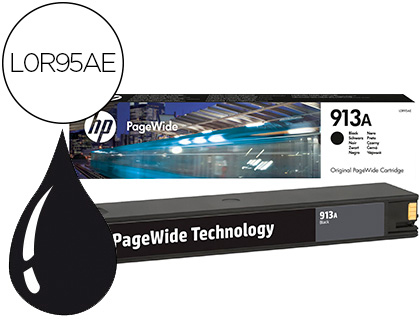 [2150509] HP ( HEWLETT PACKARD ) - INK-JET 913A PAGEWIDE 352 MFP 377 / P57750 / P55250 / 452 / 477 / 552 NEGRO 3.500 PAG. (Ref.L0R95AE)
