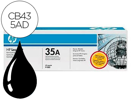 [9057706] HP ( HEWLETT PACKARD ) - Toner Laser ORIGINALES 35A Negro Pack 2 (Ref.CB435AD)