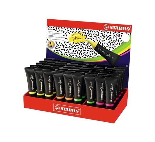 [9937214] STABILO - MARCADOR FLUOR SHINE FLUOR SURTIDO EXPOSITOR de 45 (Ref.76/45-1)