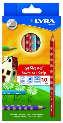 [2049183] LYRA - LAPICES DE COLORES GROOVE TRIANGULAR MINAS DE 4,25 MM CAJA DE 10 COLORES (Ref.3811100)