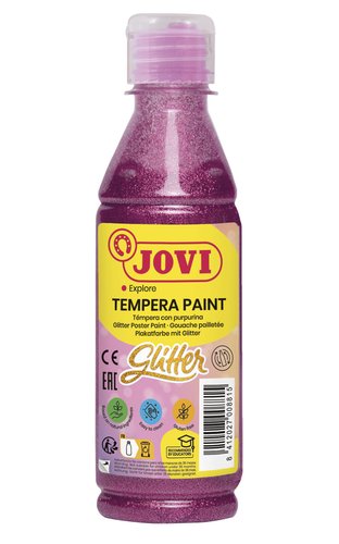 [9935166] JOVI - TEMPERA LIQUIDA GLITTER 250 ml (botella) ROSA (Ref.51708)