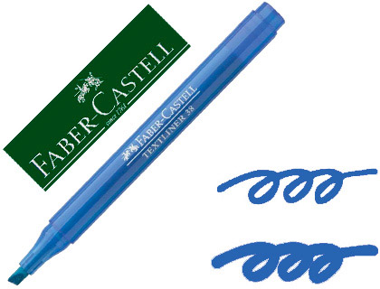 [2151877] FABER CASTELL - Marcador fluorescente TEXTLINER 38. Cuerpo translúcido. Azul fluorescente (Ref.157751)