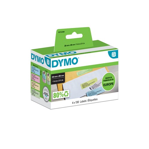 [1783459] DYMO - Etiquetas LW 89mx28 mm colores surtidos (Ref.S0722380)