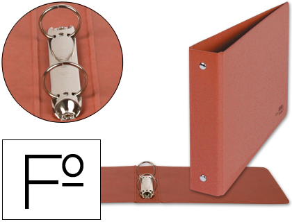 [2001564] LIDERPAPEL - CARPETA DE 2 ANILLAS 40MM REDONDAS FOLIO APAISADO CUERO (Ref.CH03)