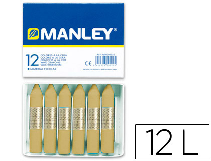 [2078766] MANLEY - LAPICES CERA UNICOLOR TIERRA SOMBRA NATURAL Nº 67 CAJA DE 12 (Ref.MNC05092/N.67)