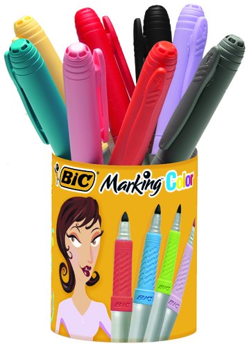 [1398880] BIC - Marcador Marking Color Cubilete 9+1 Trazo 1,1 mm Colores surtidos (Ref.896018)