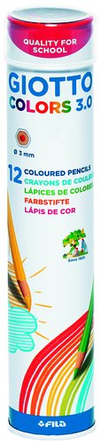 [9067877] GIOTTO - Bote metálico 12 lápices de colores mina Ø3,0mm. Colors 3.0 (Ref.276900)