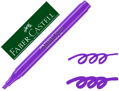 [2151876] FABER CASTELL - Marcador fluorescente TEXTLINER 38. Cuerpo translúcido. Violeta fluorescente (Ref.157736)