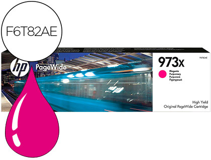 [9064724] HP ( HEWLETT PACKARD ) - 973X High Yield Magenta ORIGINALES PageWide Cartridge () (Ref.F6T82AE)