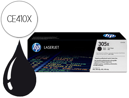 [9072986] HP ( HEWLETT PACKARD ) - Toner Laser ORIGINALES 305X NEGRO 4K (Ref.CE410X)
