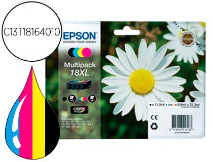[9057672] EPSON - Cartuchos ORIGINALES Inyección De Tinta INY PK-4 CMAN 18XL (Ref.C13T18164012)