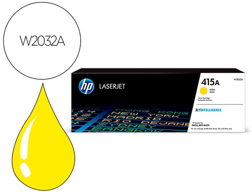 [9161242] HP ( HEWLETT PACKARD ) - Toner 415a para color laserjet pro m454 mfp m479 amarillo 2100p (Ref. W2032A)