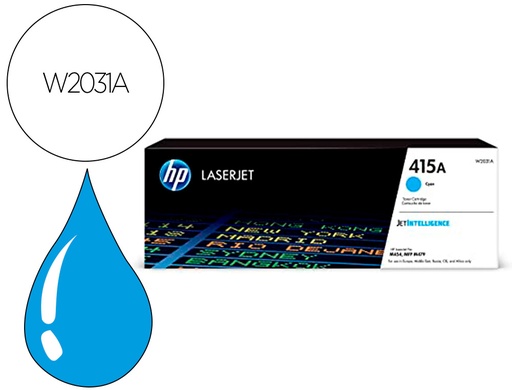 [9161244] HP ( HEWLETT PACKARD ) - Toner 415a para color laserjet pro m454 mfp m479 cian 2100p (Ref. W2031A)