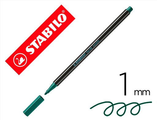 [9153650] STABILO - ROTULADOR ACUARELABLE PEN 68 METALICO VERDE 1 MM (Ref.68/836)