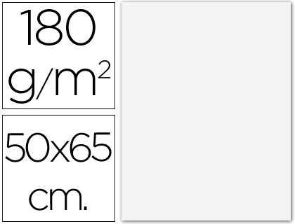 [2028350] GUARRO - CARTULINA EXTRA BLANCA 50X65 CM 180 GR -UNIDAD (Ref.200040246(0040246/0400357))