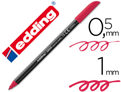[2027167] EDDING - ROTULADOR PUNTA FIBRA 1200 CARMIN N. 19 -PUNTA REDONDA 0.5 MM (Ref.1200-CA)