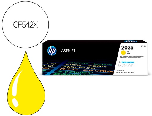 [9162807] HP ( HEWLETT PACKARD ) - Toner laserjet 203x m254dw / 280nw / 281fdw amarillo 2500 paginas (Ref. CF542X)