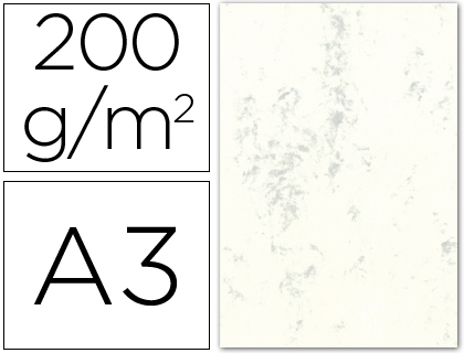 [2035086] MICHEL - CARTULINA MARMOLEADA DIN A3 200 GR. CREMA CLARO PAQUETE DE 100 H. 