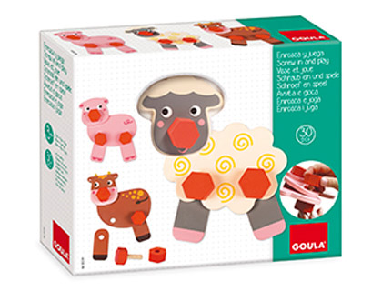 [2062808] GOULA - JUEGO DIDACTICO ENROSCA Y JUEGA ANIMALES GRANJA (Ref.55239)