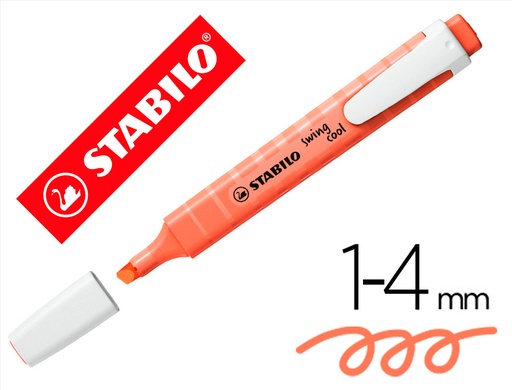 [9160470] STABILO - Rotulador fluorescente swing cool pastel coral meloso (Ref. 275/140-8)