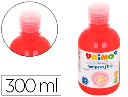 [2155737] PRIMO - Tempera liquida escolar 300 ml rojo fluorescente (Ref. 255TF300300)