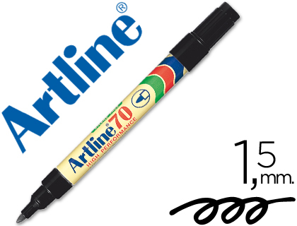 [2006954] ARTLINE - ROTULADOR MARCADOR PERMANENTE EGRO -PUNTA REDONDA 1.5 MM -PAPEL METAL Y CRISTAL (Ref.EK-70 N)