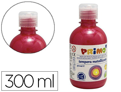 [2155742] PRIMO - Tempera liquida escolar 300 ml rojo metalizado (Ref. 233TM300300)