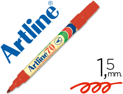 [2006953] ARTLINE - ROTULADOR MARCADOR PERMANENTE OJO -PUNTA REDONDA 1.5 MM -PAPEL METAL Y CRISTAL (Ref.EK-70 R)