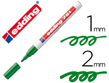 [2079810] EDDING - ROTULADOR PUNTA FIBRA 751 VERDE PUNTA REDONDA 1-2 MM (Ref.10751-04)