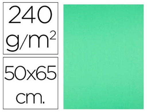 [2064583] LIDERPAPEL - CARTULINA 50X65 CM 240G/M2 VERDE NAVIDAD PAQUETE DE 25 UNIDADES (Ref.CT31)