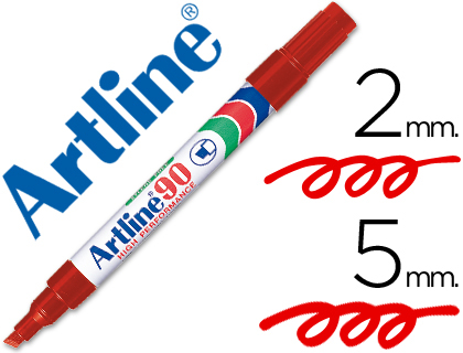 [2006820] ARTLINE - ROTULADOR MARCADOR PERMANENTE OJO -PUNTA BISELADA 5 MM -PAPEL METAL Y CRISTAL (Ref.EK-90 R)