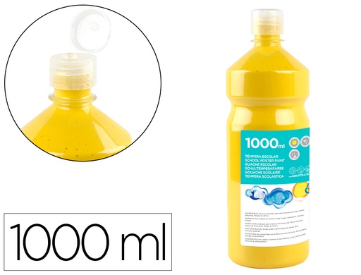 [2059215] LIDERPAPEL - TEMPERA LIQUIDA ESCOLAR 1000 ML AMARILLO (Ref.TP24)