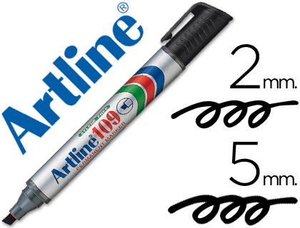 [2026915] ARTLINE - ROTULADOR MARCADOR PERMANENTE 109 NEGRO -PUNTA BISELADA (Ref.EK-109)