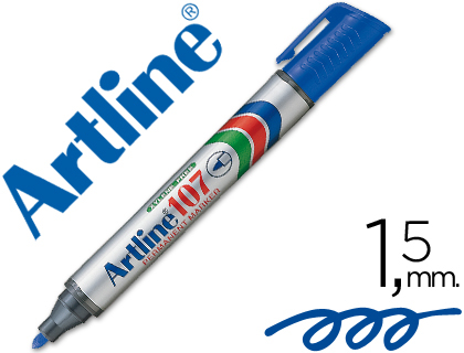 [2026912] ARTLINE - ROTULADOR MARCADOR PERMANENTE 107 AZUL -PUNTA REDONDA (Ref.EK-107)
