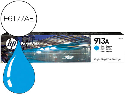 [9064720] HP ( HEWLETT PACKARD ) - 913A Cyan ORIGINALES PageWide Cartridge () (Ref.F6T77AE)