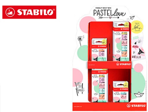[2152079] STABILO - Rotulador boss mini pastellove expositor de 72 unidades colores surtidos (Ref. 07/72-07)