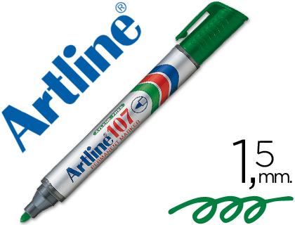 [2026914] ARTLINE - ROTULADOR MARCADOR PERMANENTE 107 VERDE -PUNTA REDONDA (Ref.EK-107)