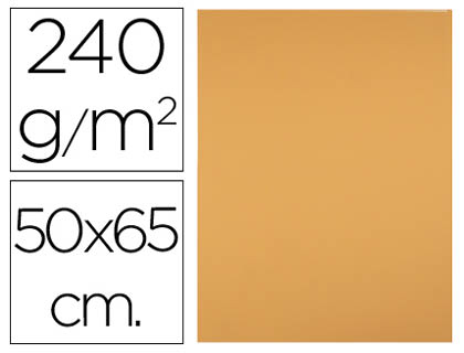 [2064560] LIDERPAPEL - CARTULINA 50X65 CM 240G/M2 AVELLANA PAQUETE DE 25 UNIDADES (Ref.CX78)