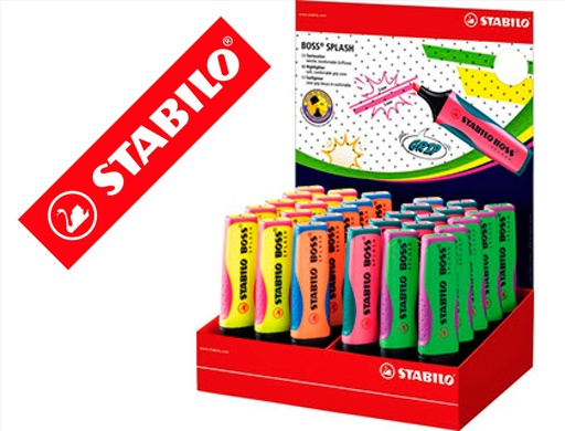 [2156362] STABILO - Rotulador boss splash 75 expositor sobremesa de 30 unidades colores surtidos (Ref. 75/30-1)